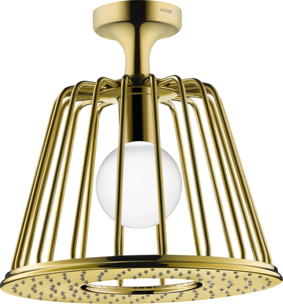 AXOR LampShower Nendo Kopfbrause mit Deckenanschluss und LED-Beleuchtung, Chrom, 275 mm