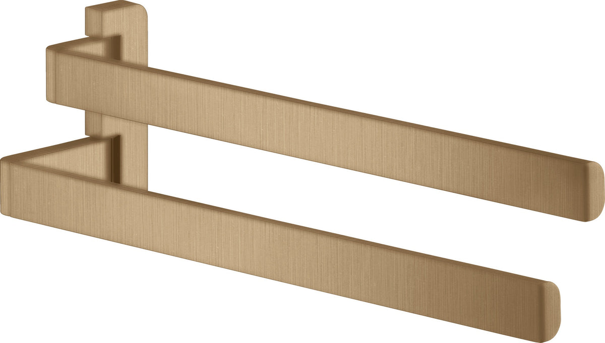 AXOR Universal Softsquare Doppel-Handtuchhalter, schwenkbar, Chrom, Wandmontage, 409 mm