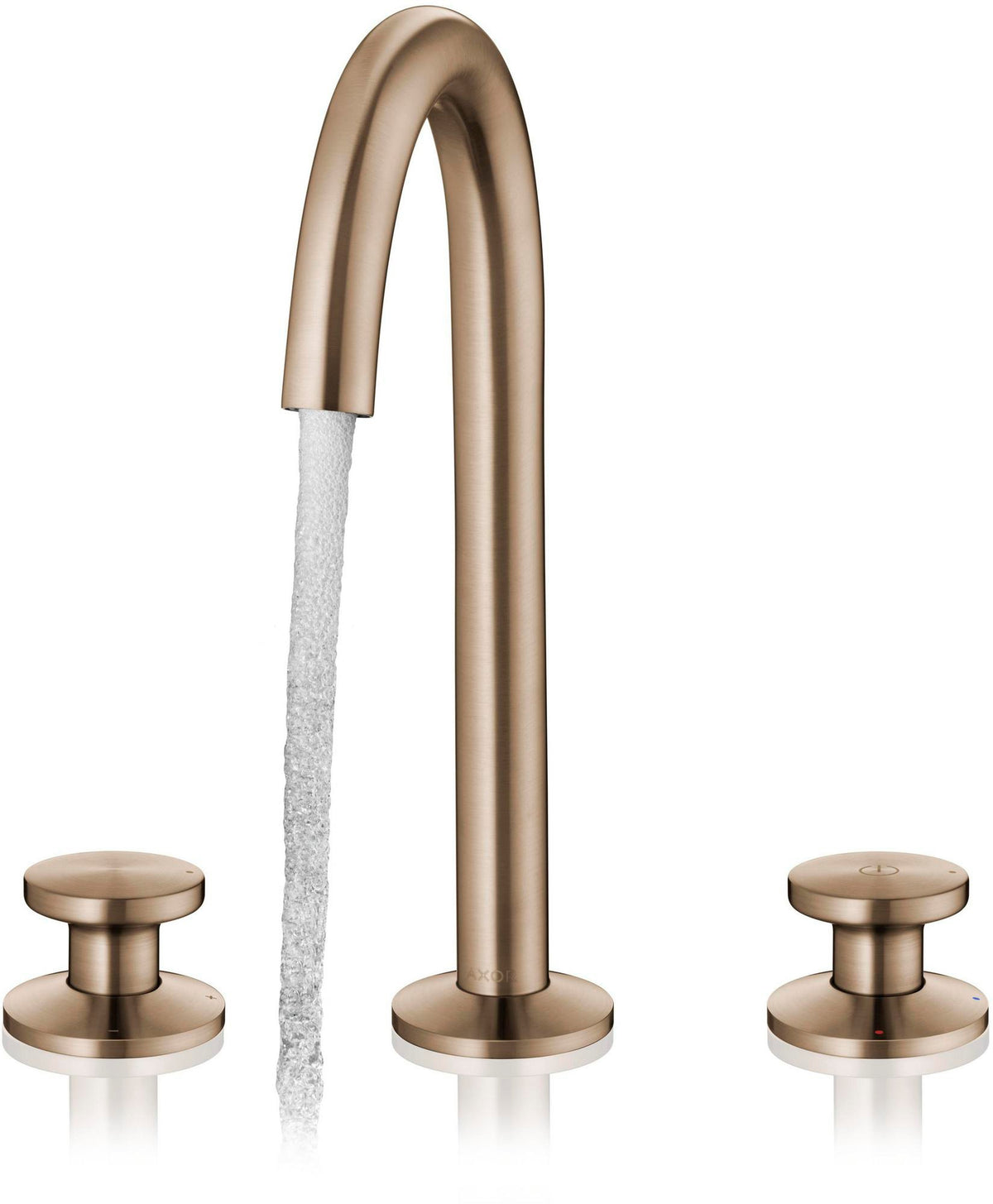 AXOR ONE Select 170 3-Loch-Waschtischarmatur mit Push-Open Ablaufgarnitur, Chrom