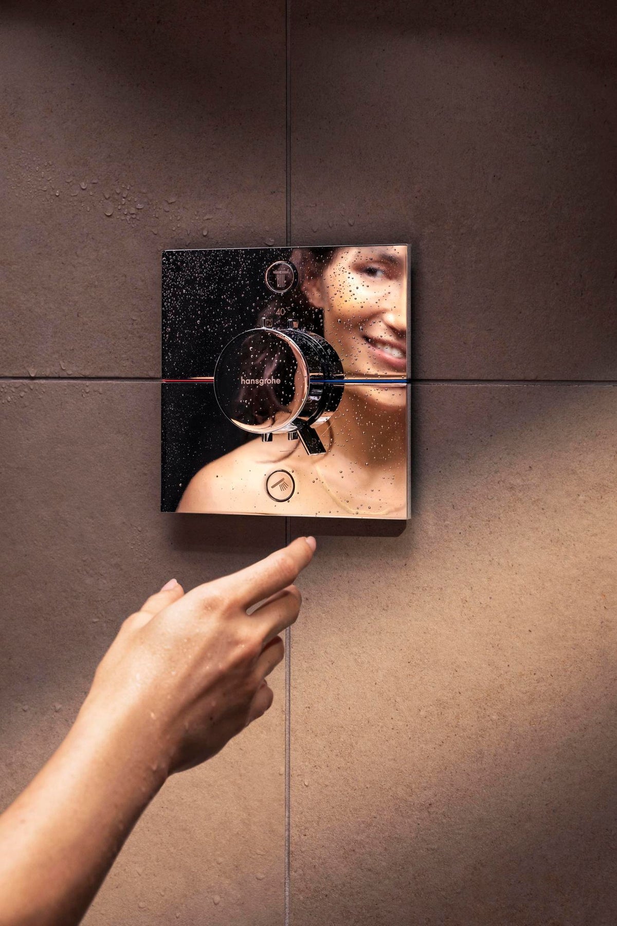 HANSGROHE ShowerSelect Comfort E Thermostat Fertigmontageset UP Chrom für 2 Verbraucher