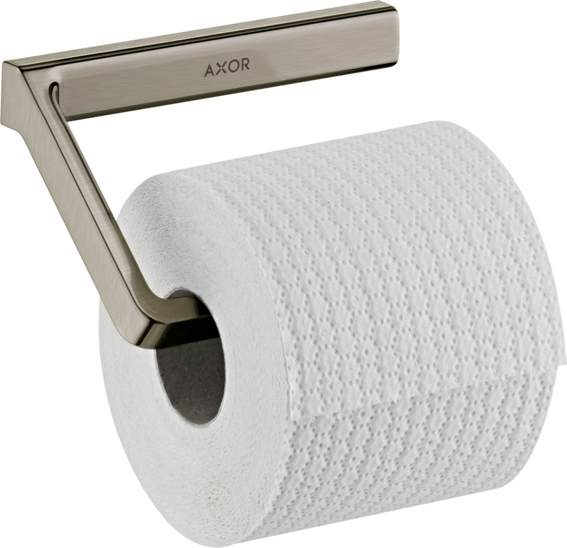 AXOR Universal Papierrollenhalter in Chrom – Wandmontage, verdeckte Befestigung, Softsquare Design