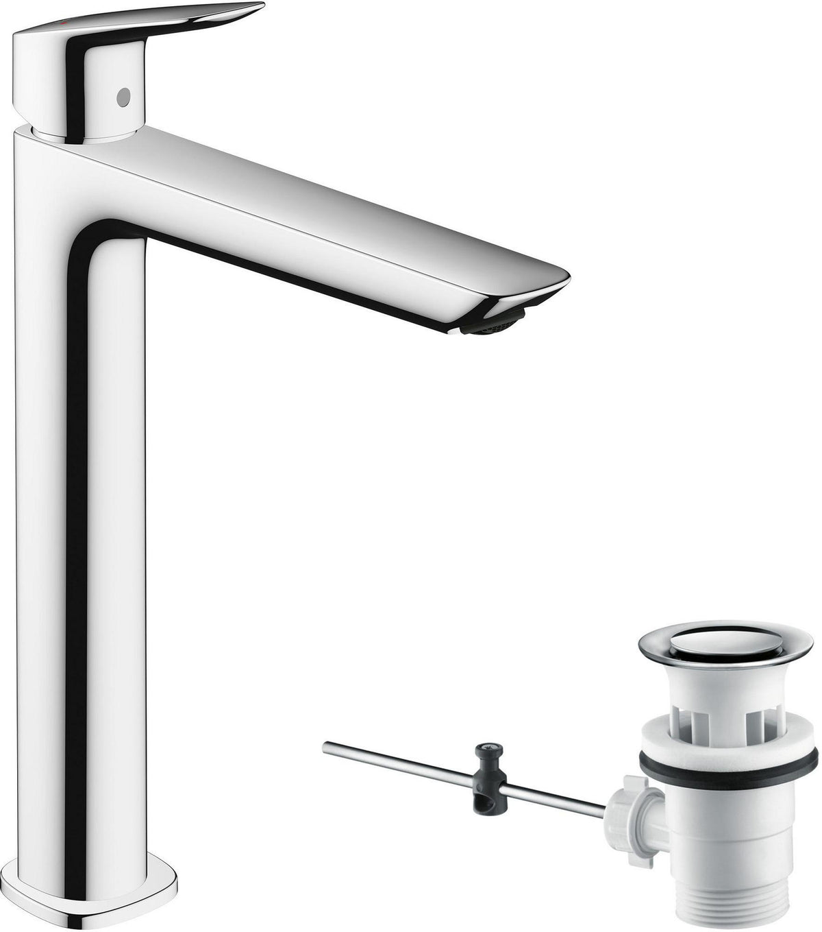Hansgrohe HG Einhebel-Waschtischmischer 240 LOGIS mit Zugstangen-Ablaufgarnitur, chrom