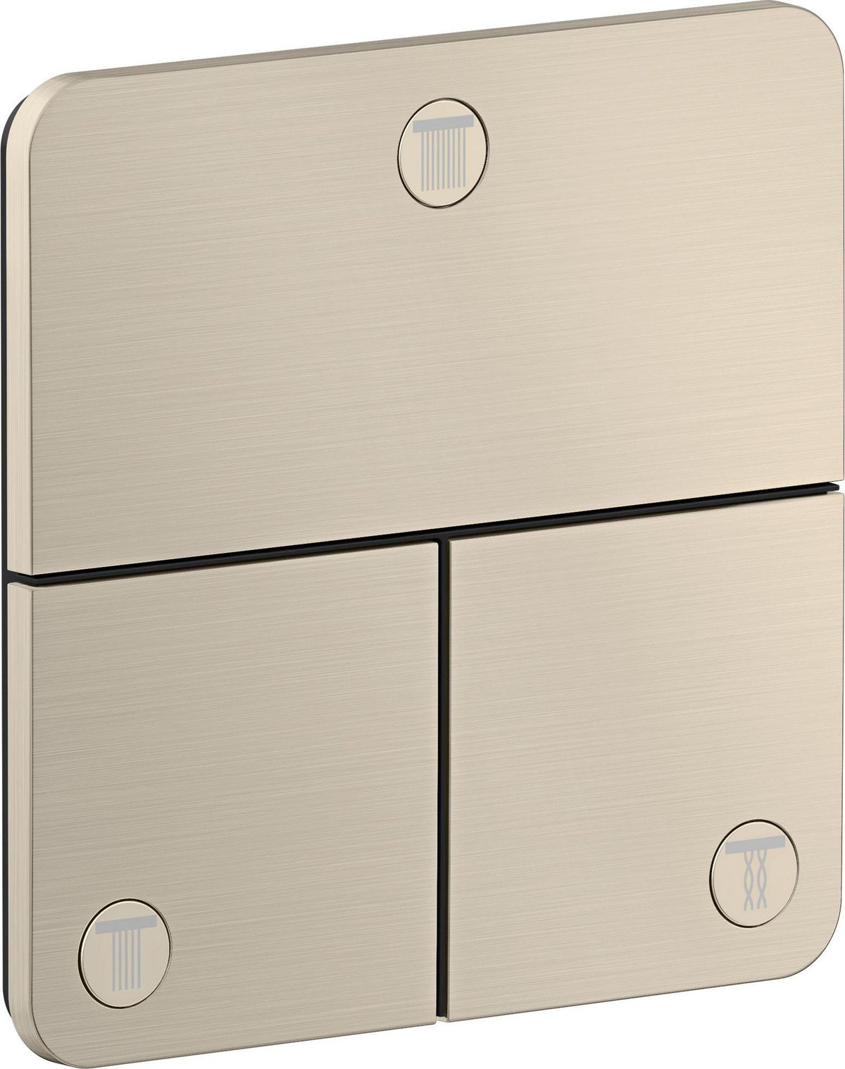 AXOR ShowerSelect ID Fertigmontageset Unterputz softsquare 3 Verbraucher Chrom – Select-Tasten