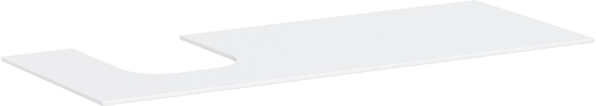 HANSGROHE Xevolos E Konsole 1370 mm mattweiß mit Ausschnitt links für Aufsatzwaschtisch