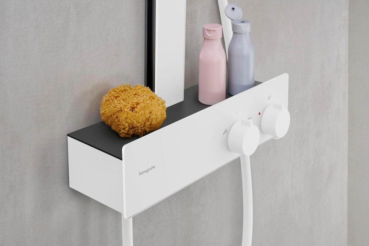 Hansgrohe Rainfinity 350 Showerpipe mit Kopfbrause 360 mm – Chrom, Thermostat, PowderRain