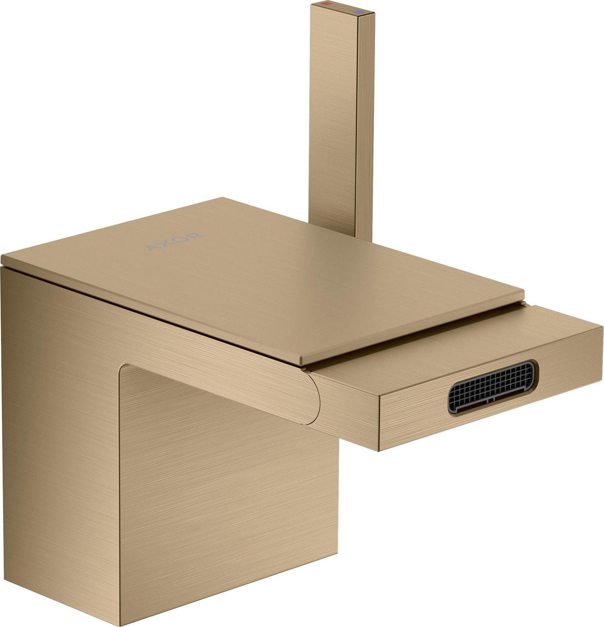 AXOR MYEDITION Einhebel-Bidetmischer ohne Platte polished gold optic mit Push-Open Ablaufgarnitur