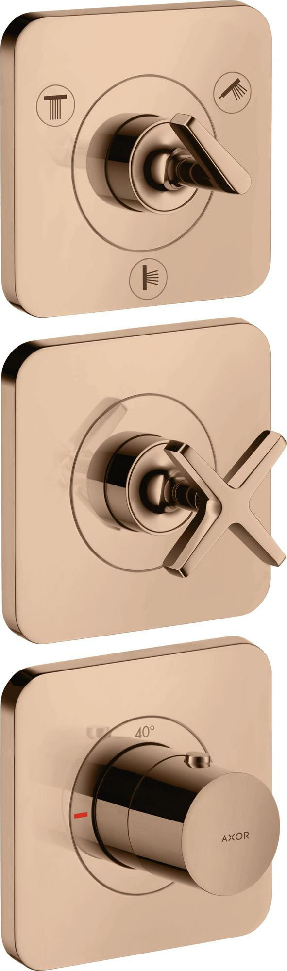 AXOR Citterio E Thermostatmodul DN 20 mit Rosetten für 3 Verbraucher, Chrom