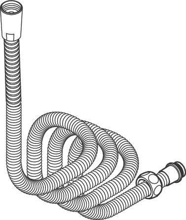 Hansgrohe SECUFLEX Metallbrauseschlauch 2000 mm für 4-Loch Wannen- und Fliesenrandarmaturen