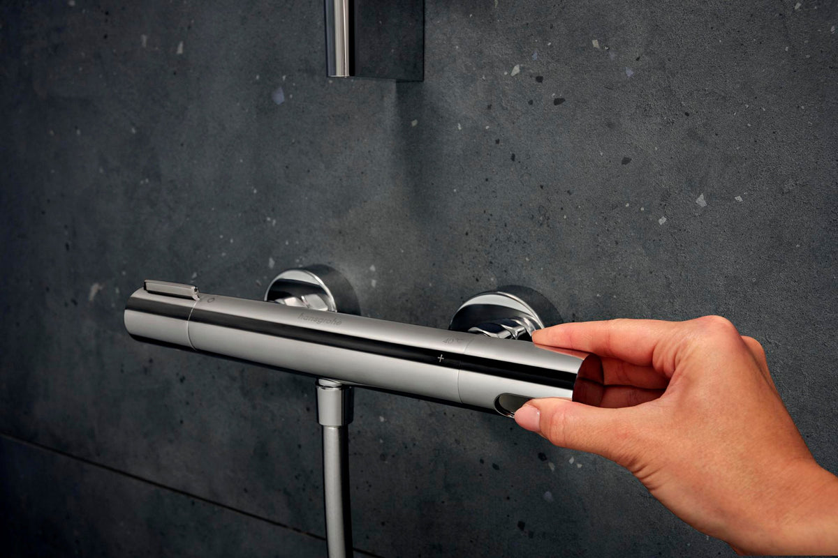 Hansgrohe Ecostat Element Brausemischer Aufputz Chrom mit EcoStop+ und Thermostatkartusche
