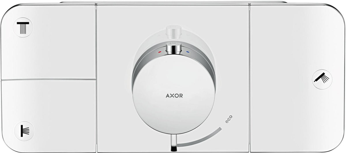 AXOR One Thermostatmodul für 3 Verbraucher – Chrom, Select-Tasten, Eco-Funktion