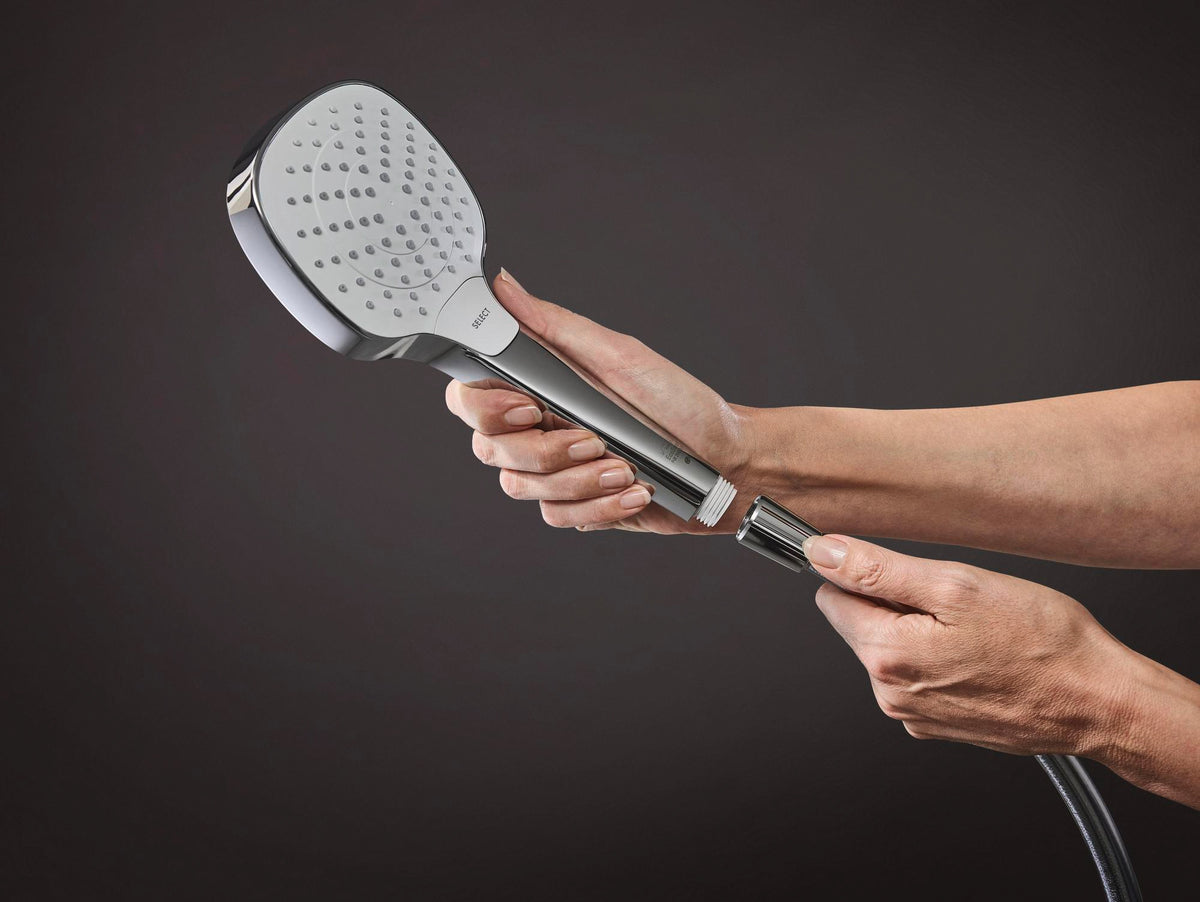 HANSGROHE Handbrause Croma Select E Vario 110 mm weiß/chrom – 3 Strahlarten mit Select-Taste