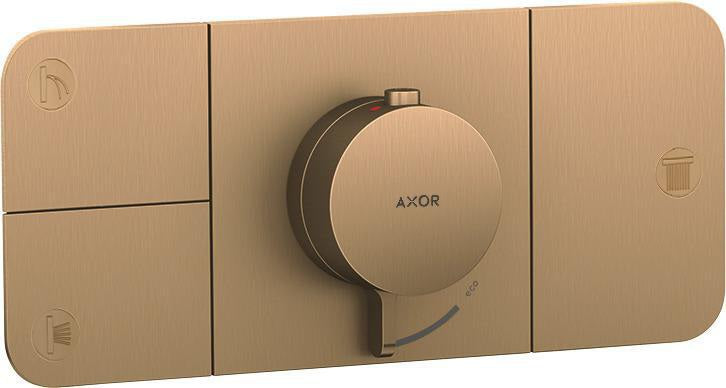 AXOR One Thermostatmodul für 3 Verbraucher – Chrom, Select-Tasten, Eco-Funktion