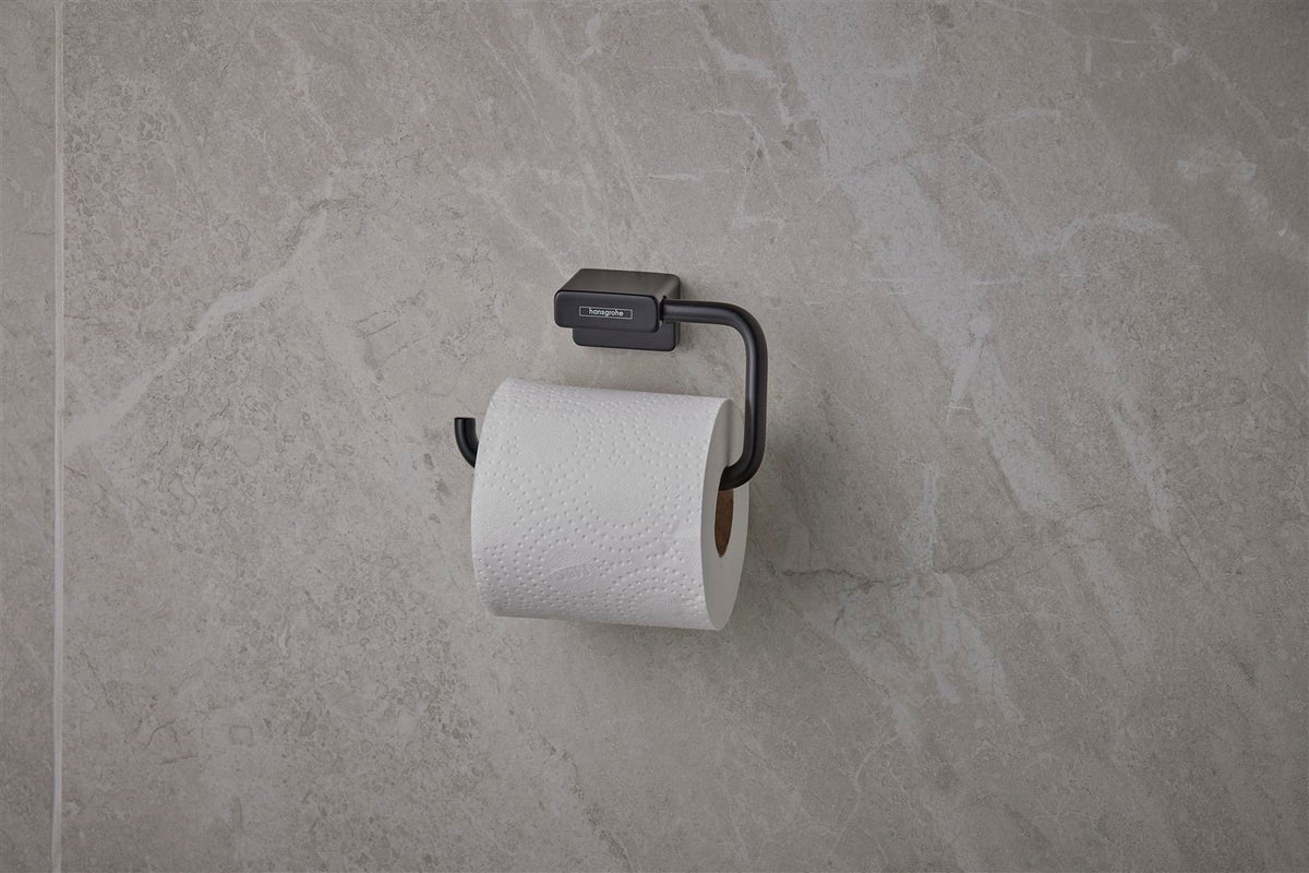 HANSGROHE AddStoris Papierrollenhalter ohne Deckel – Chrom, Wandmontage, verdeckte Befestigung