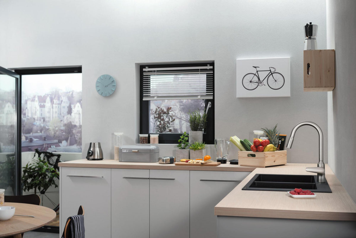 HANSGROHE Focus M42 Spültischmischer 220 mit Ausziehbrause, chrom – ComfortZone, 360° Schwenkbereich
