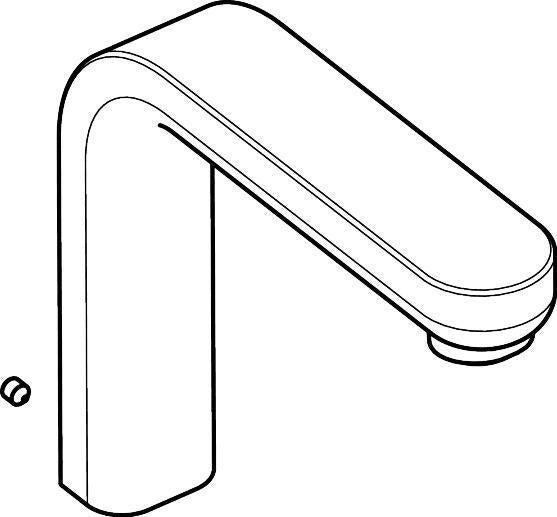 AXOR Massaud Absperrventil Chrom – Hansgrohe Ersatzteil für Brausestange 22 mm