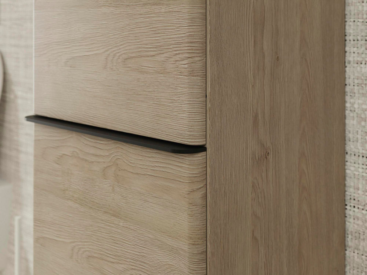 HANSGROHE Hochschrank Xelu Q 1650x400x350mm weiß hochglanz mit chrom Griffleiste