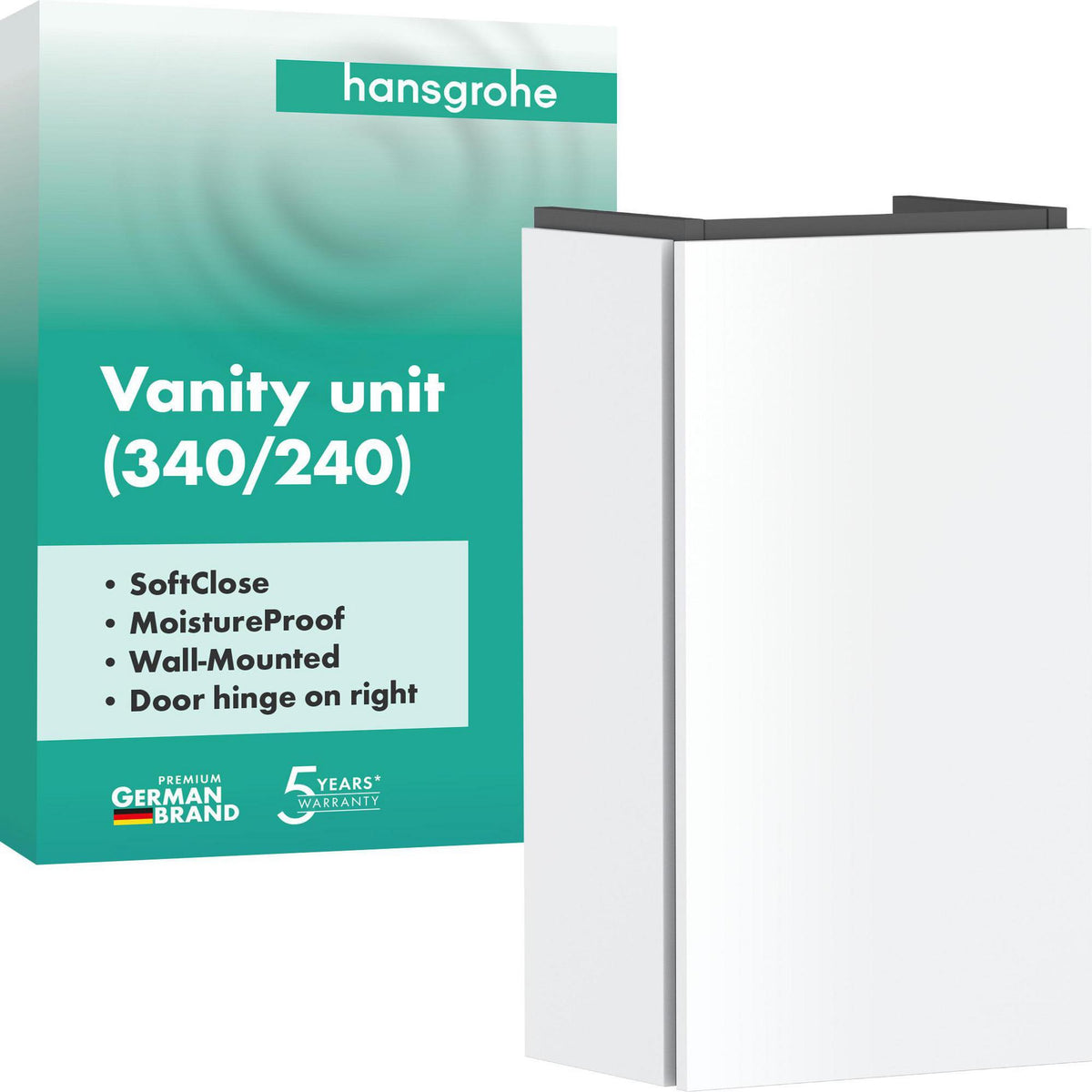 HANSGROHE Xilesa E Waschtischunterschrank 340x240mm, Türanschlag links, MoistureProof