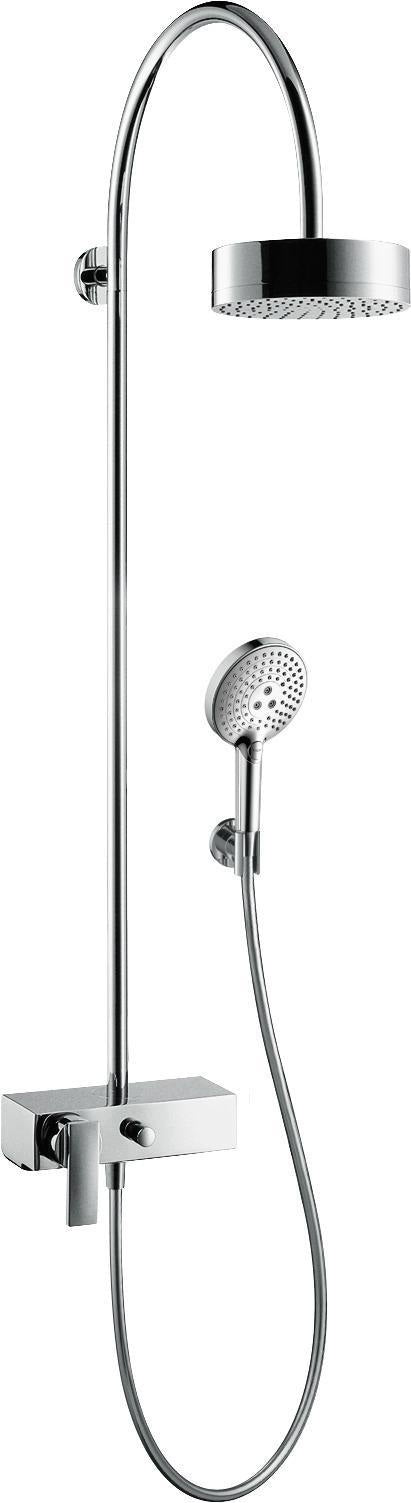 AXOR Citterio Showerpipe DN 15 mit Einhebelmischer und 1jet Kopfbrause – Chrom
