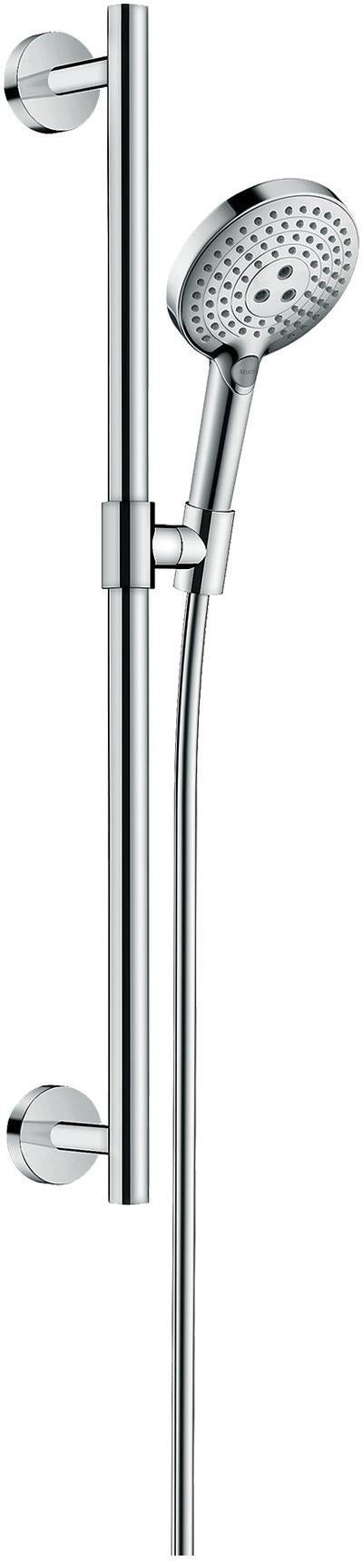 HANSGROHE Raindance Select S 120 Brauseset mit Unica Comfort Stange, 3 Strahlarten, Chrom
