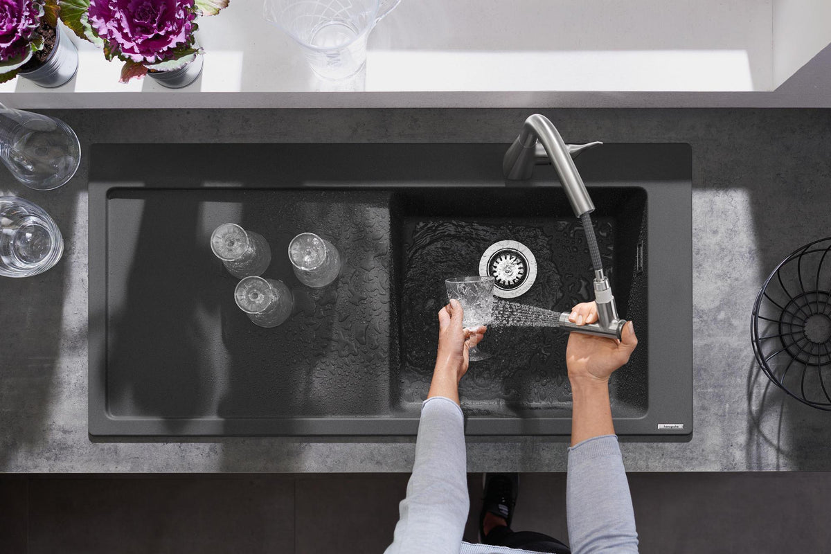 HANSGROHE Metris M71 Einhebel-Küchenmischer 220 mit sBox und Ausziehbrause, Chrom