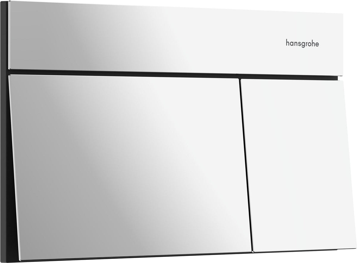 Hansgrohe iFrame Element E Betätigungsplatte mit 2-Mengen-Spülung, Metall, gebürstet