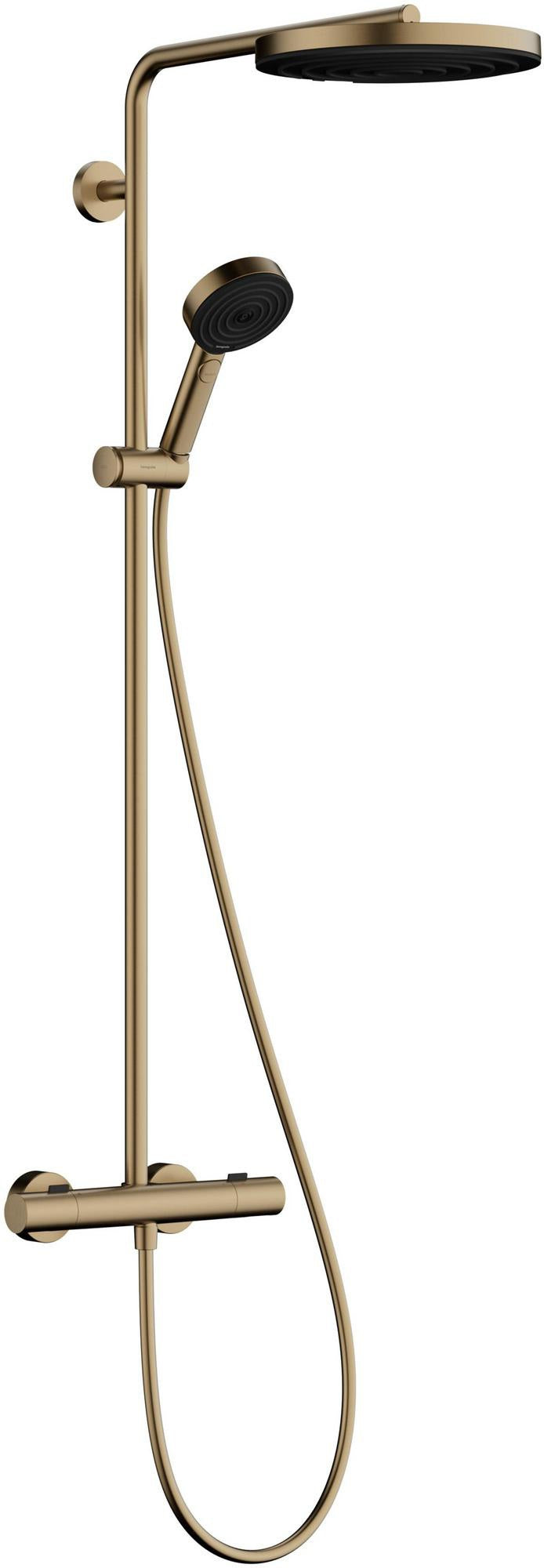 HANSGROHE Showerpipe Pulsify S Puro 1jet mit EcoSmart-Thermostat, chrom – 260 mm Kopfbrause