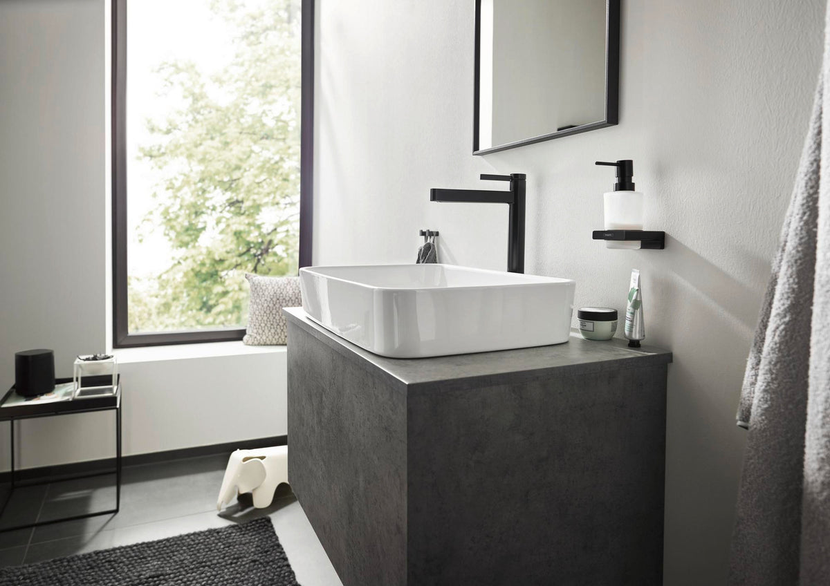 HANSGROHE AddStoris Lotionspender Wandmontage Chrom – 200 ml Flüssigseife, Mattglas