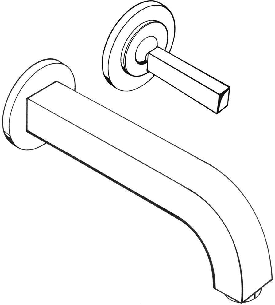 AXOR CITTERIO Einhebel-Waschtischmischer DN 15 Unterputz mit Rosetten 165 mm Chrom