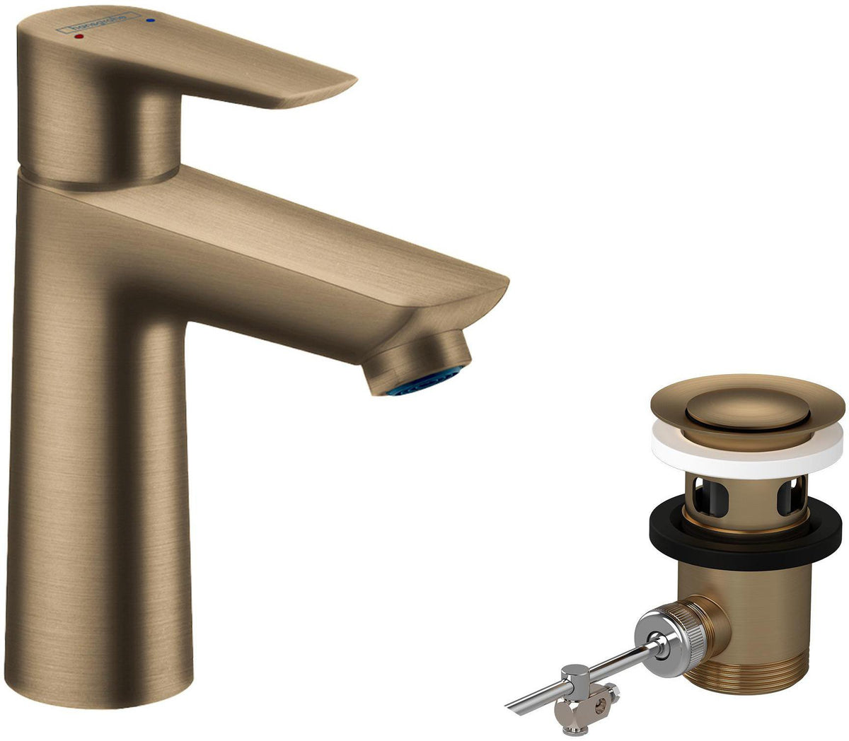HANSGROHE Talis E Einhebel-Waschtischmischer 110 mit Ablaufgarnitur, chrom – ComfortZone, 5 l/min