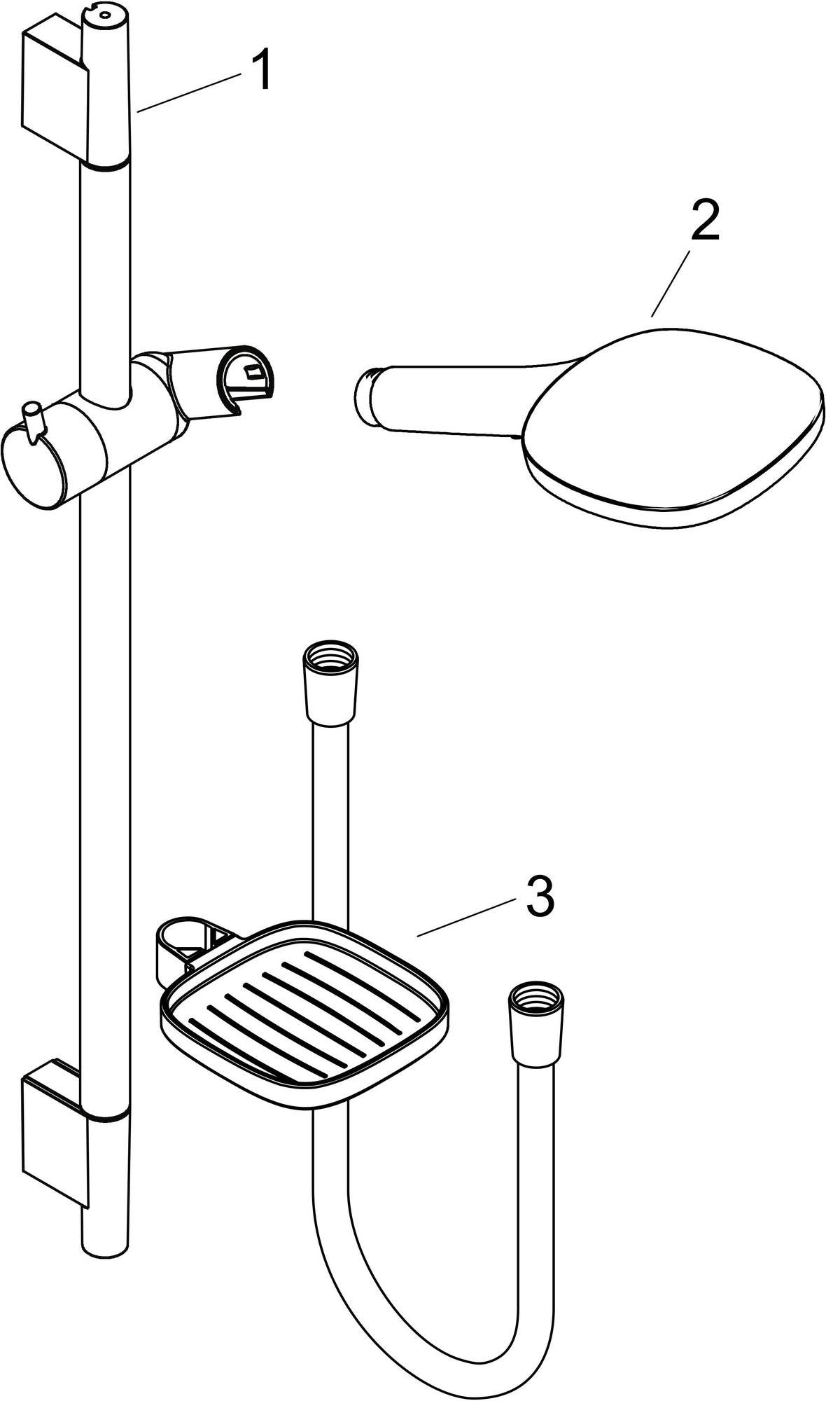 HANSGROHE Raindance Select E 150 3jet Brauseset mit Unica'S Puro Stange 650 mm Chrom