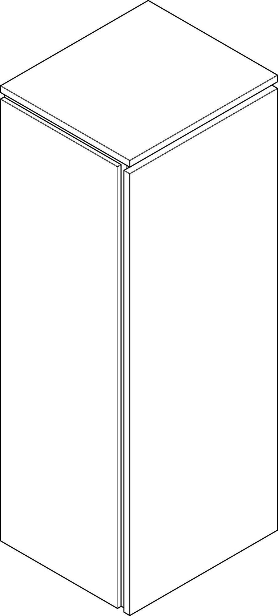 HANSGROHE Xilesa E Halbhochschrank 400x350 mm, Türanschlag links, SoftClose, 2 Glasfachböden
