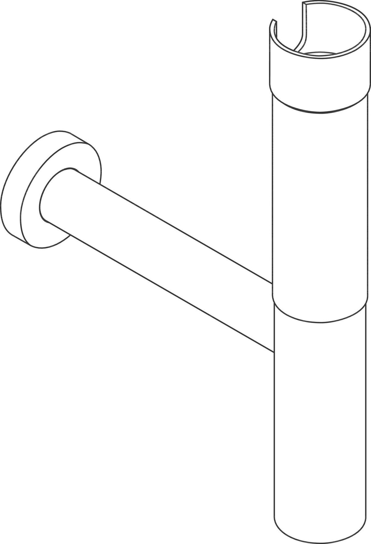 HANSGROHE Designsiphon FLOWSTAR – Flaschensiphon in brushed nickel, verstellbar 65-165 mm