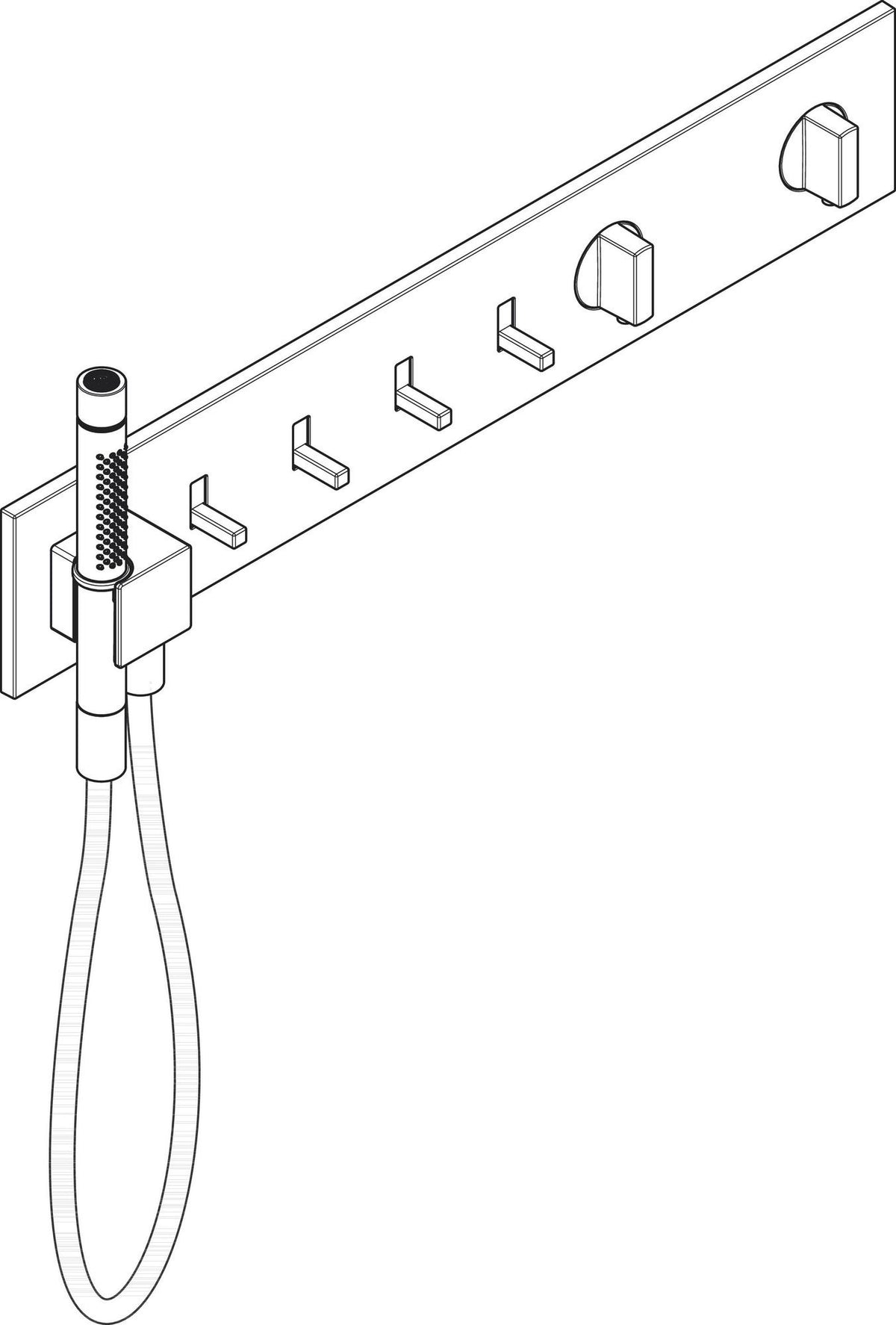 AXOR ShowerComposition Thermostatmodul 610/110 mit 4 Verbrauchern – Chrom