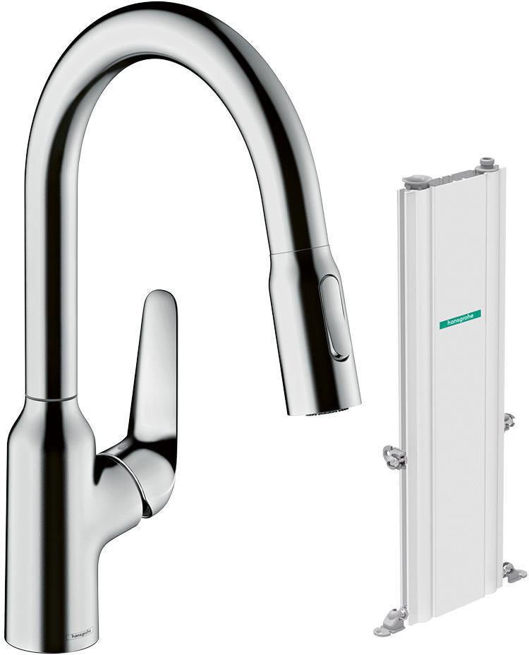 HANSGROHE HG Spültischmischer 180 mit sBox Ausziehbrause M4216-H180ST Edelstahl-Optik