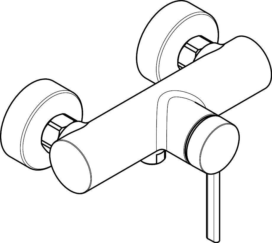 HANSGROHE Zesis S Brausemischer Aufputz Chrom – Einhandmischer mit Temperaturbegrenzung