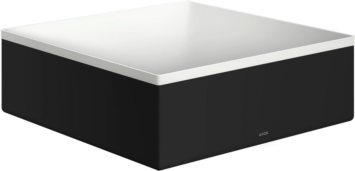 AXOR Suite Aufsatzwaschtisch 285x285mm SolidSurface mit chrom Designrahmen, ohne Hahnloch & Überlauf