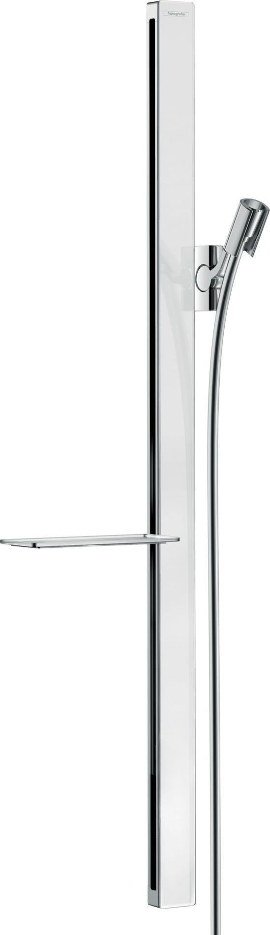 HANSGROHE RAINDANCE Unica E Brausestange 90 cm Chrom mit Handbrausehalterung und Ablage
