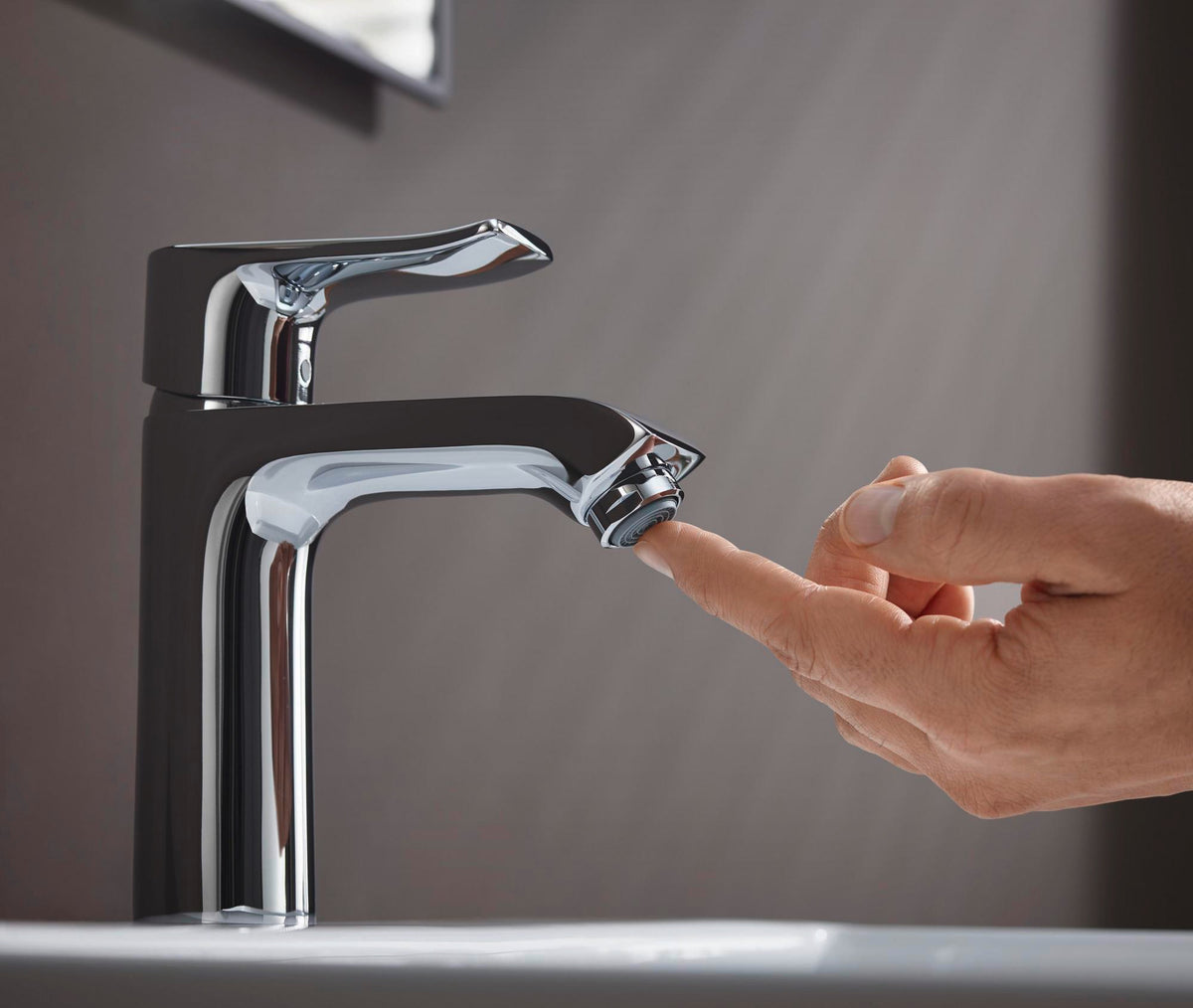 HANSGROHE Metris 110 Einhebel-Waschtischmischer chrom mit ComfortZone und Ablaufgarnitur