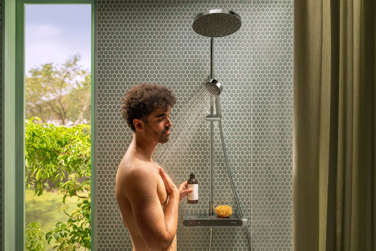 HANSGROHE Handbrause Activera Select S 95 2jet EcoSmart Chrom – 2 Strahlarten, Select-Taste, QuickClean+