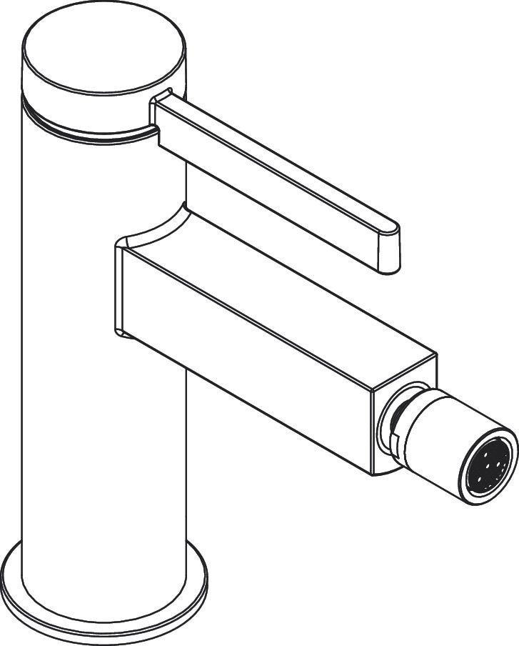 HANSGROHE Finoris Einhebel-Bidetmischer mit Push-Open Ablaufgarnitur, chrom