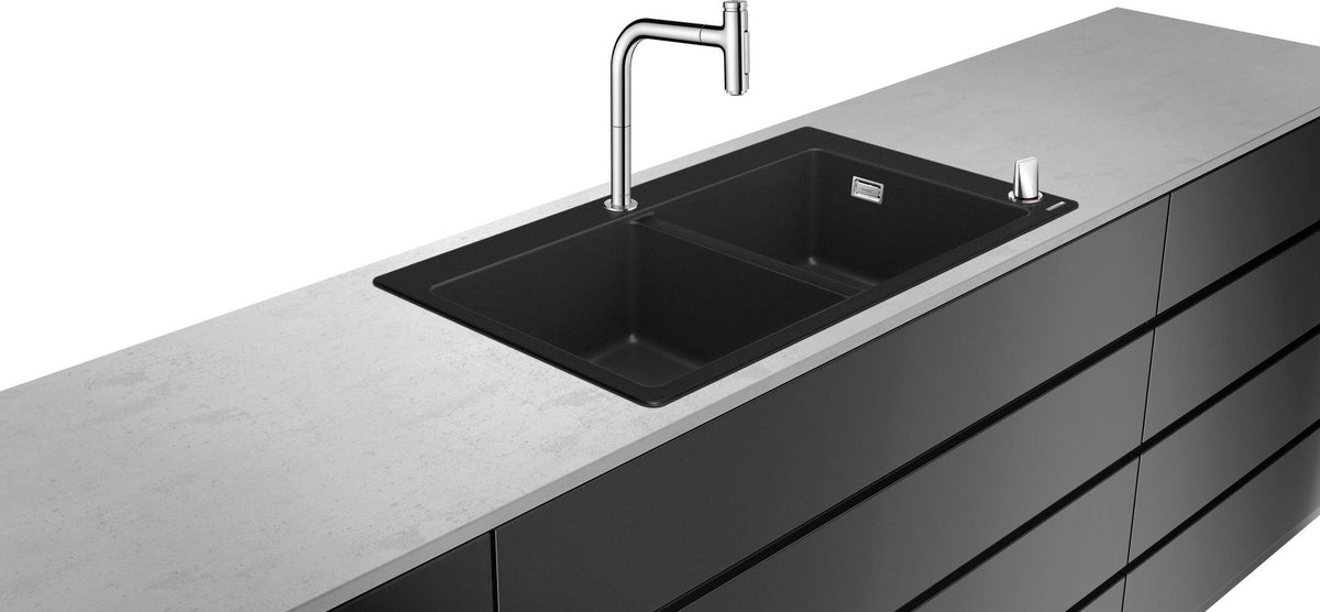 HANSGROHE Spülencombi Select 200 C51-F770-10 mit Einbauspüle und Küchenmischer in Chrom