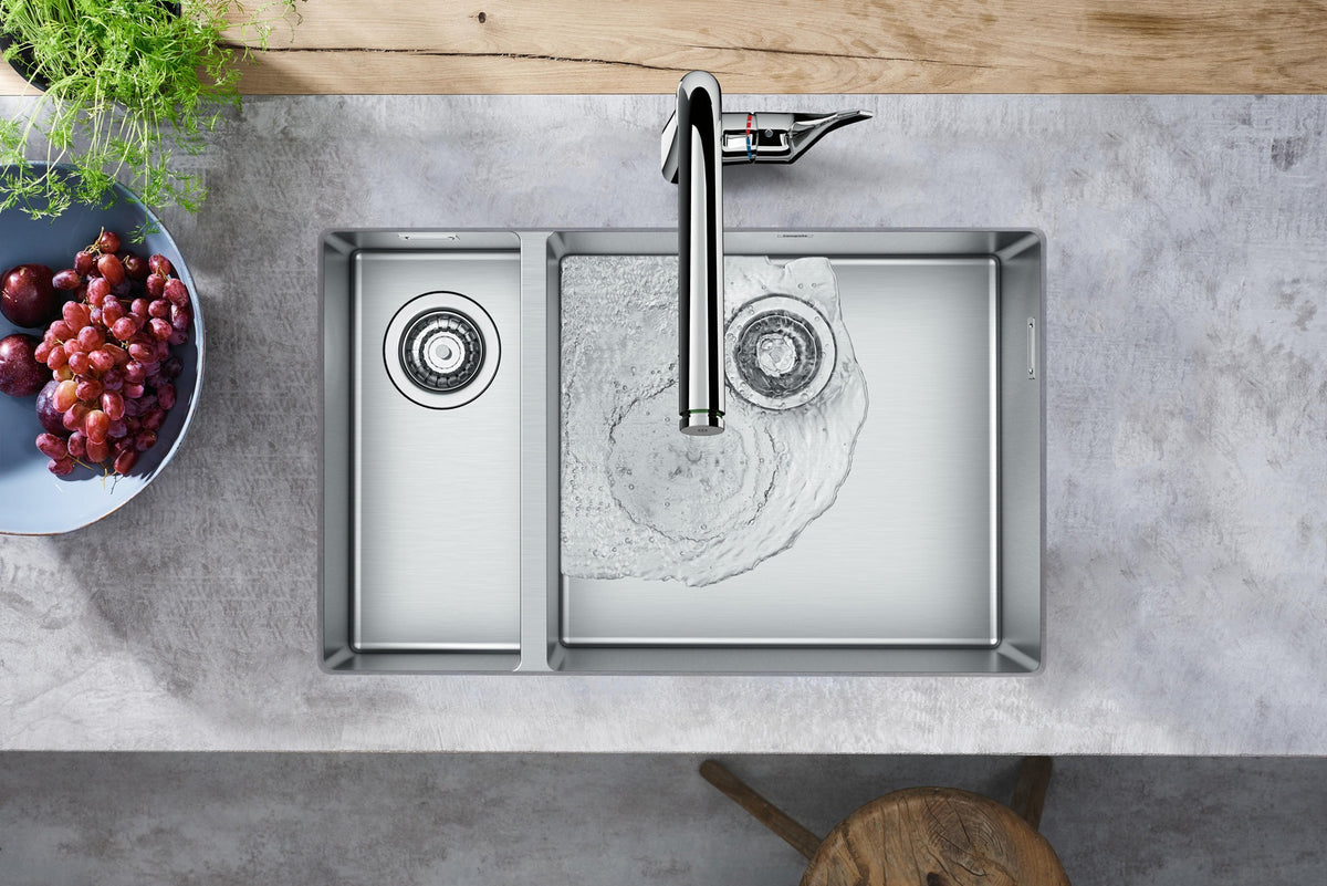 HANSGROHE Spülencombi SELECT 180 x 450 C71-F655-09 – Edelstahl-Spülset mit Armatur und Select-Technologie