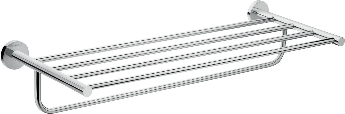 HANSGROHE Logis Universal Handtuchablage mit Badetuchhalter – Chrom, 600 mm, Messing