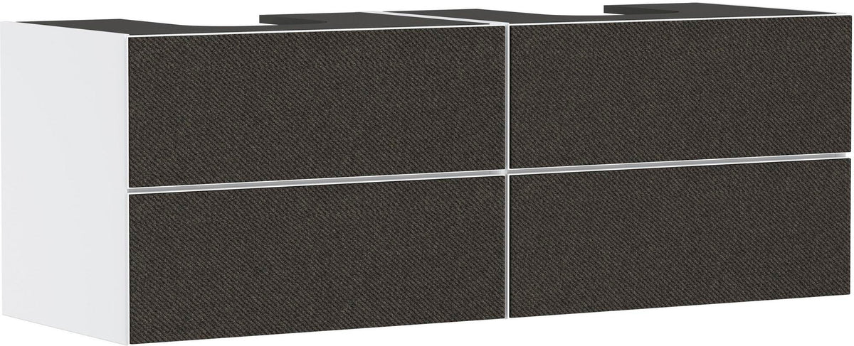 HANSGROHE Waschtischunterschrank Xevolos E 1570 mm mattweiß/eiche dunkel mit PushOpen und SoftClose