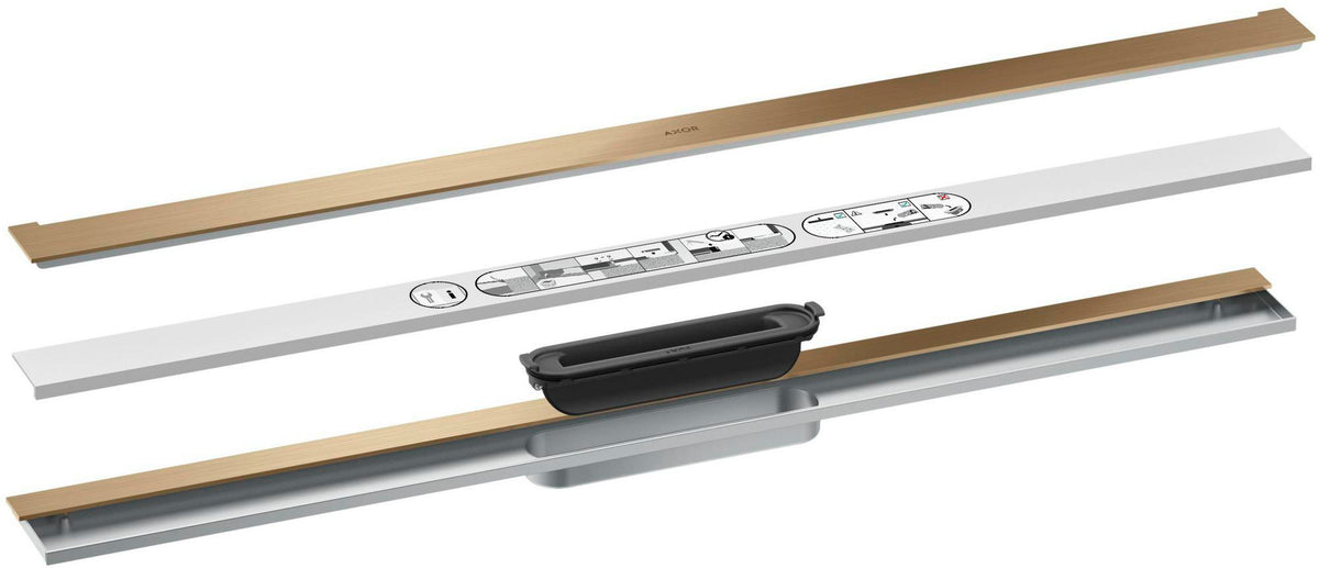 AXOR Drain Duschrinne 900 mm Fertigset zur Wandmontage, chrom – Hansgrohe