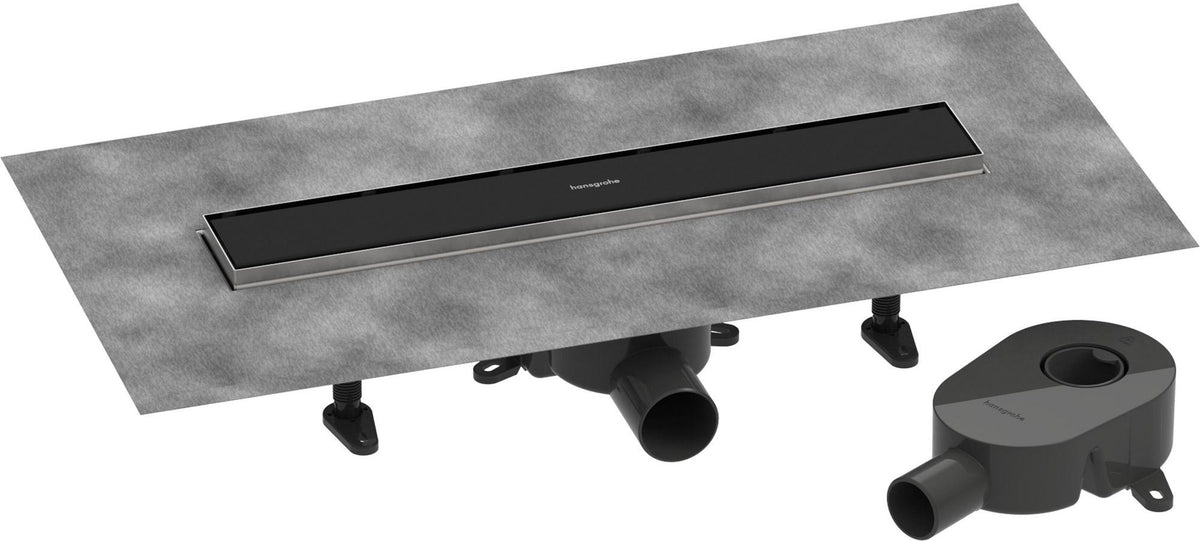 HANSGROHE RainDrain Go Duschrinne 500 mm Komplettset – rückseitig befliesbar, höhenverstellbar