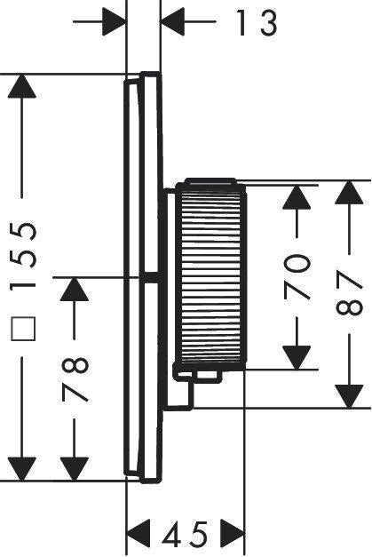 AXOR ShowerSelect ID HighFlow Thermostat Unterputz softsquare chrom – Präzise Temperatur- und Volumensteuerung