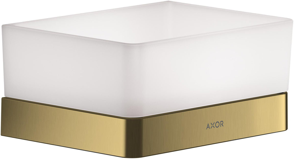 AXOR Universal Softsquare Seifenablage für Dusche, Wandmontage, Glas mit Ablauflöchern, Chrom