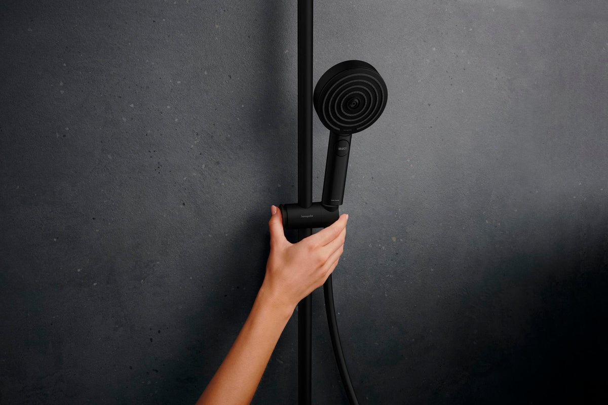 HANSGROHE Showerpipe Pulsify S Puro 1jet mit EcoSmart-Thermostat, chrom – 260 mm Kopfbrause
