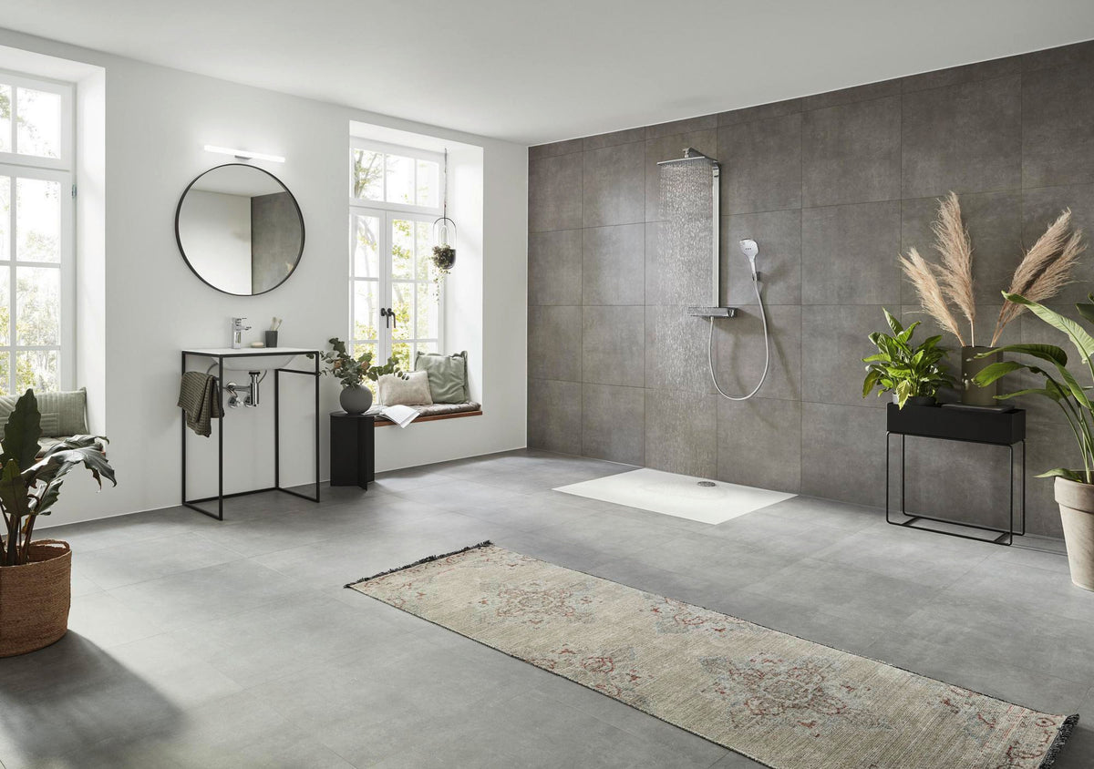HANSGROHE Showerpipe Raindance Select E 360 mit Thermostat Ecostat Select – Chrom